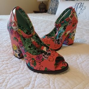 Sugar skull heels by Iron Fist